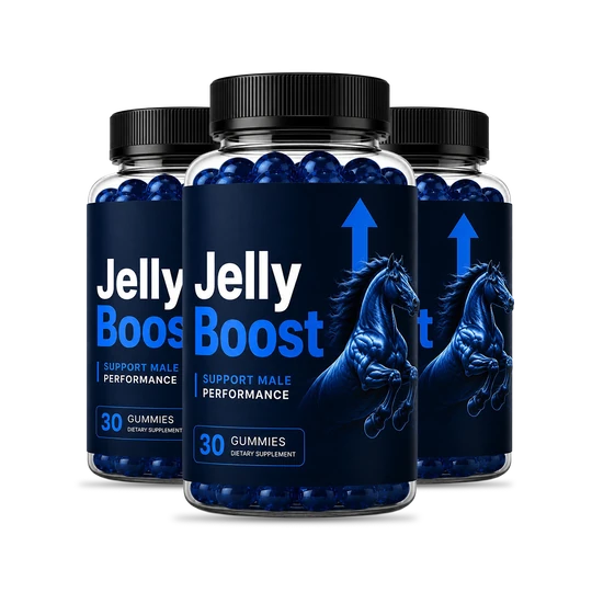 JellyBoost Support Male Performance gummies three-bottle package